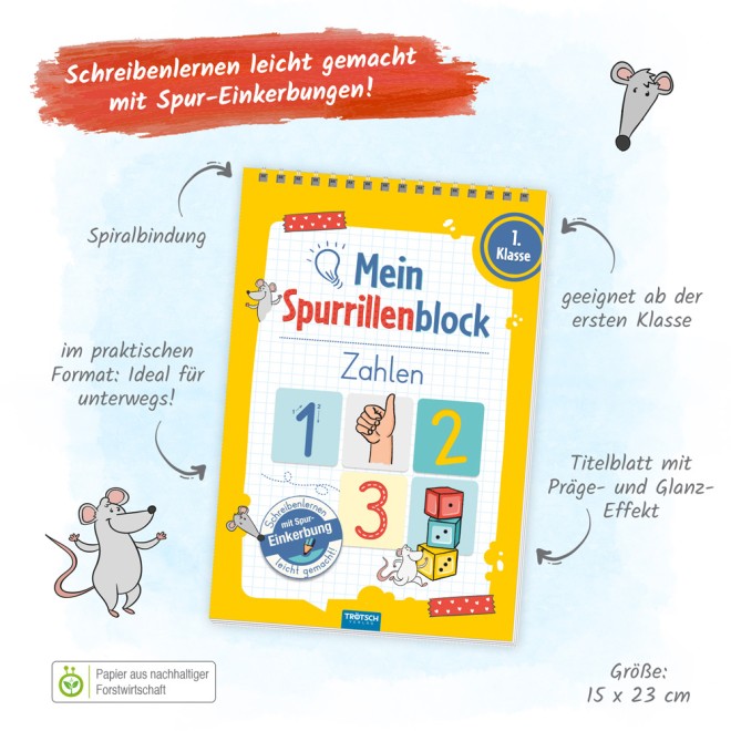 Spurrillenblock Zahlen