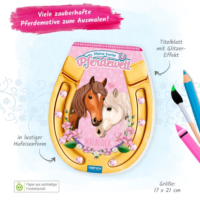 Ausmalblock "Meine bunte Pferdewelt"