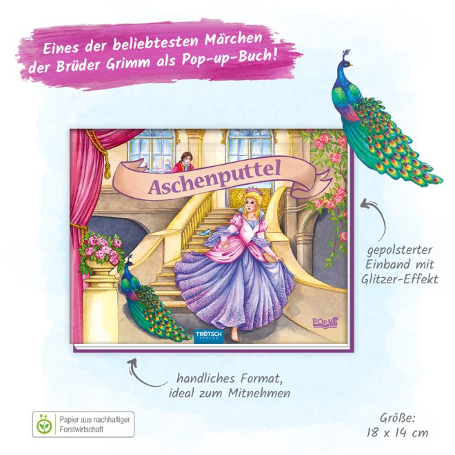 Mini-Pop-up-Buch "Aschenputtel"