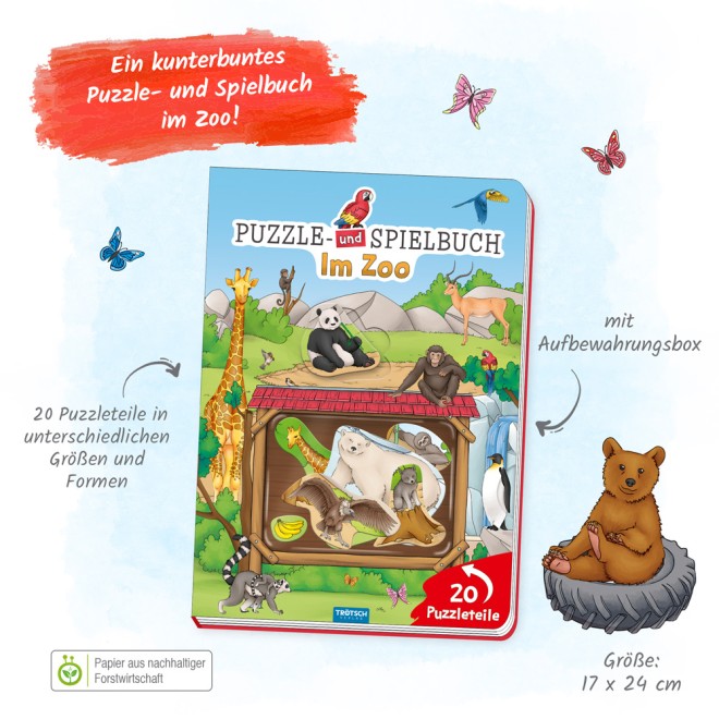 Puzzle- und Spielbuch "Im Zoo"