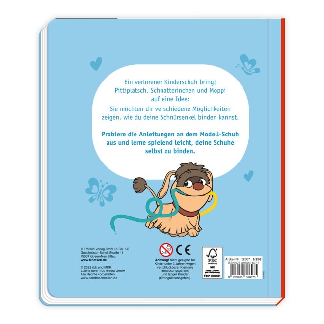 UNSER SANDMÄNNCHEN Schnürsenkel-Buch "Pittiplatsch"