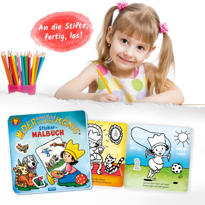 DER KLEINE KÖNIG Stickermalbuch