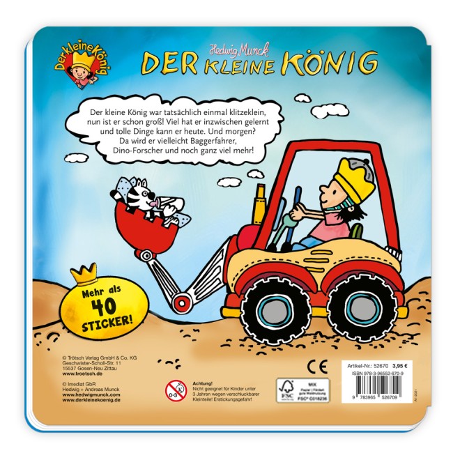 DER KLEINE KÖNIG Stickermalbuch