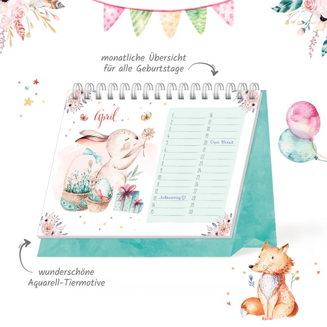 Geburtstagskalender "Waldfreunde"