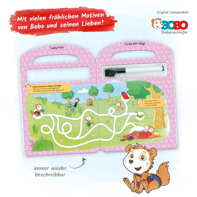 BOBO SIEBENSCHLÄFER Schreib und wisch weg mit Stift Lernspiele