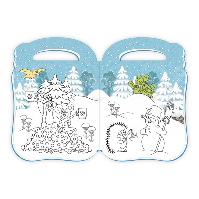 Der kleine Maulwurf Sticker Malbuch Winter