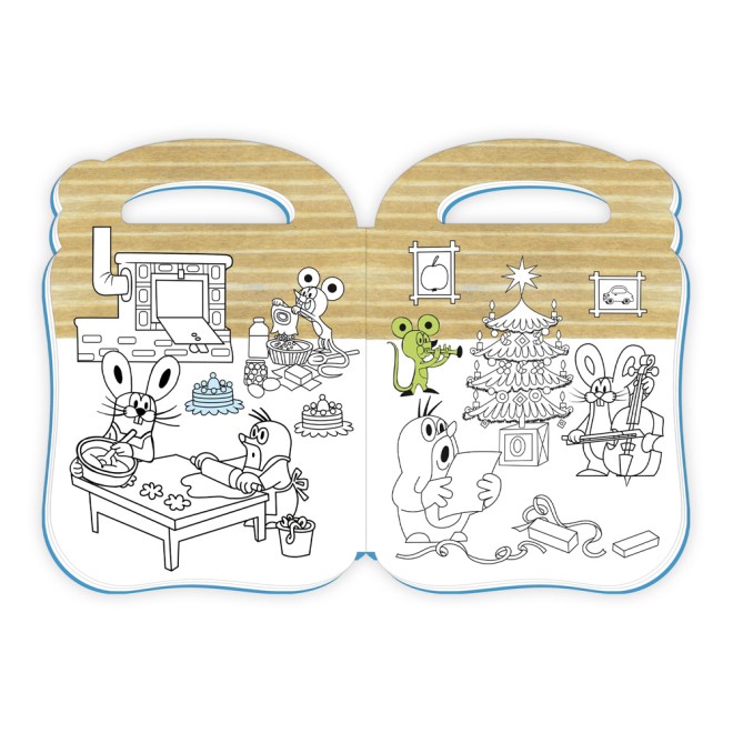 Der kleine Maulwurf Sticker Malbuch Winter