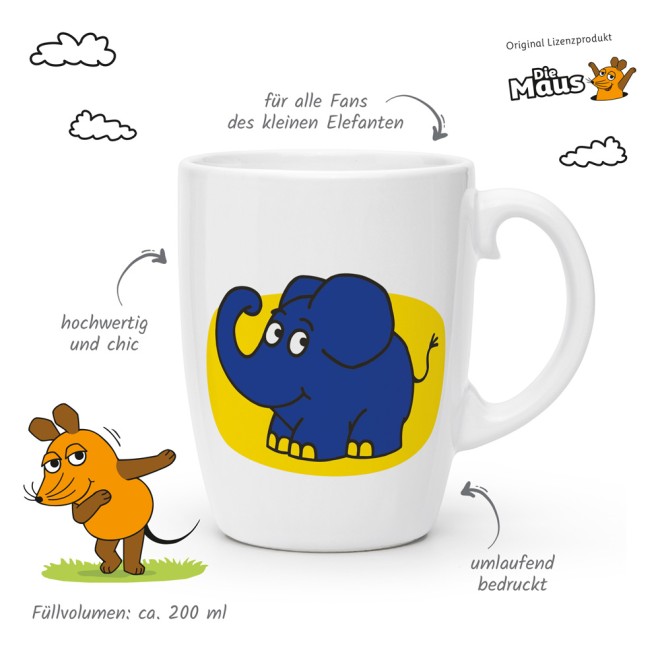 DIE MAUS Kindertasse "Elefant"