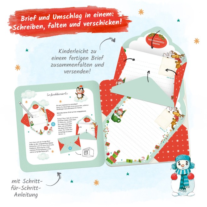Briefpapierbuch Meine ersten Briefe "Weihnachten"