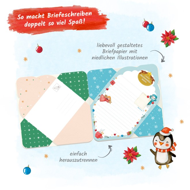 Briefpapierbuch Meine ersten Briefe "Weihnachten"