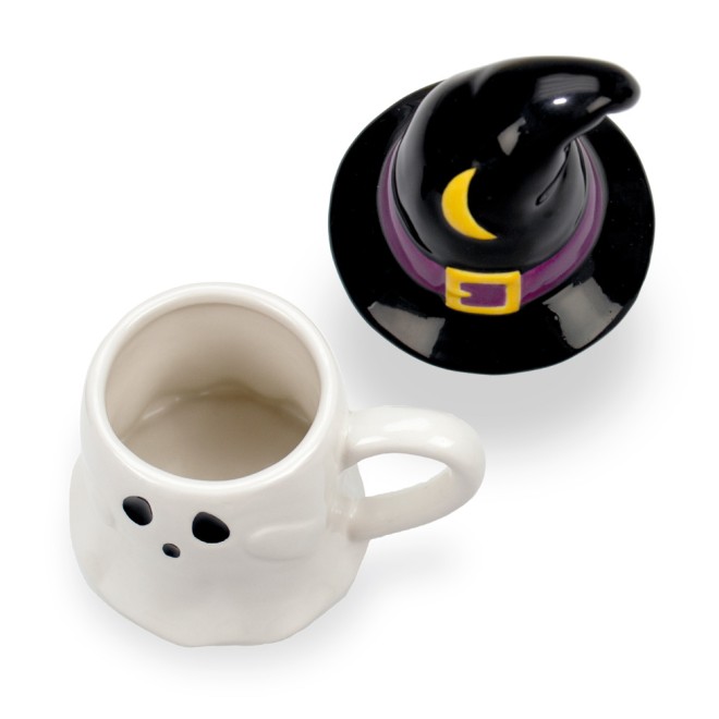 Spuktasse mit Deckel "Gespenst"