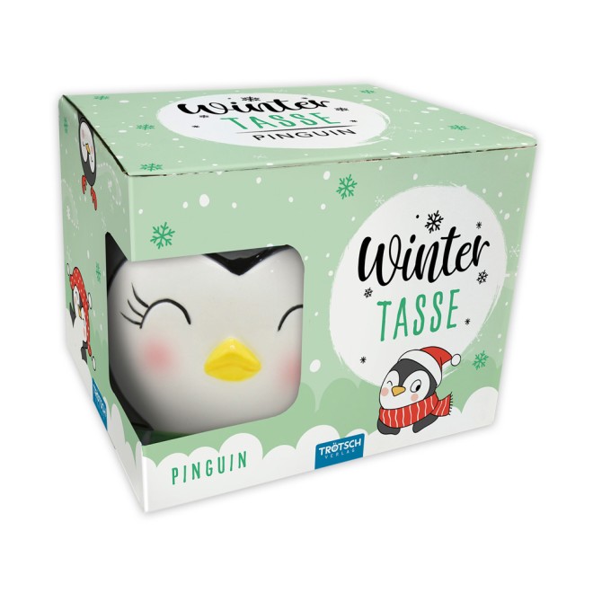 Wintertasse Pinguin klein