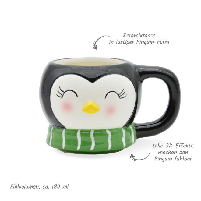 Wintertasse Pinguin klein