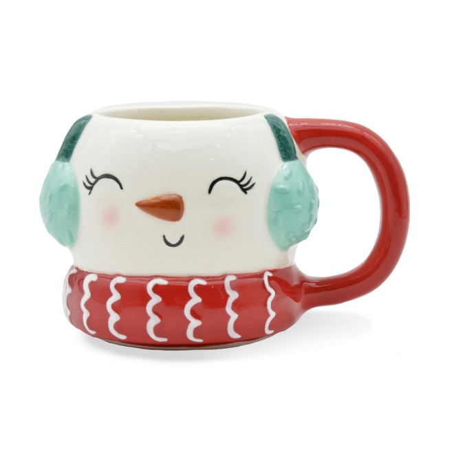 Wintertasse Schneemann klein
