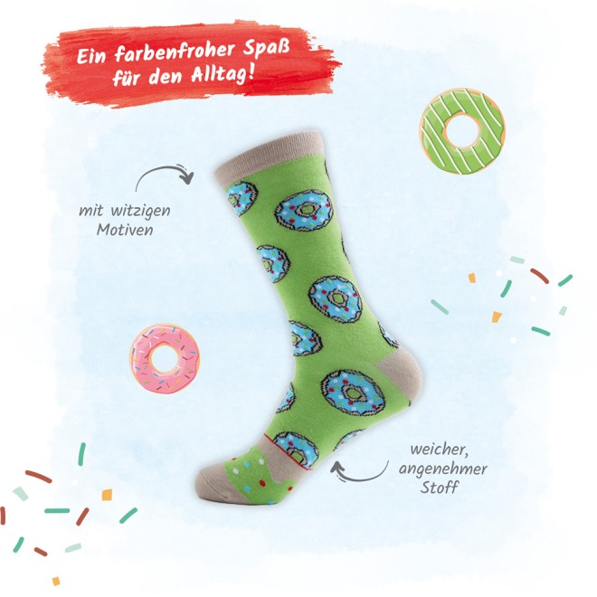Socken Donut -grün-