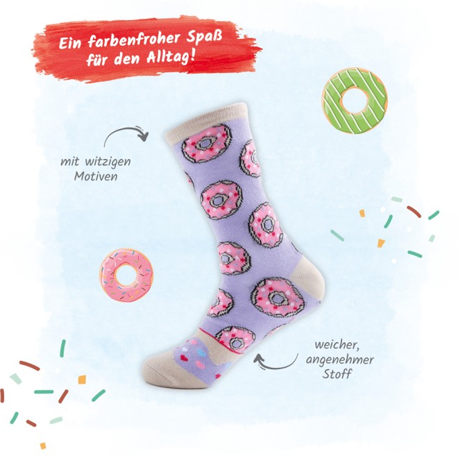 Socken Donut -rosa-