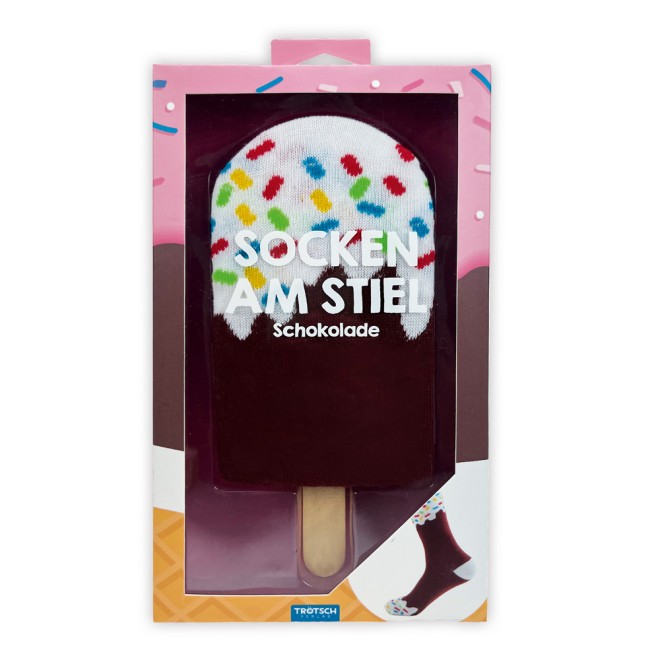 Socken am Stiel -Schokolade-