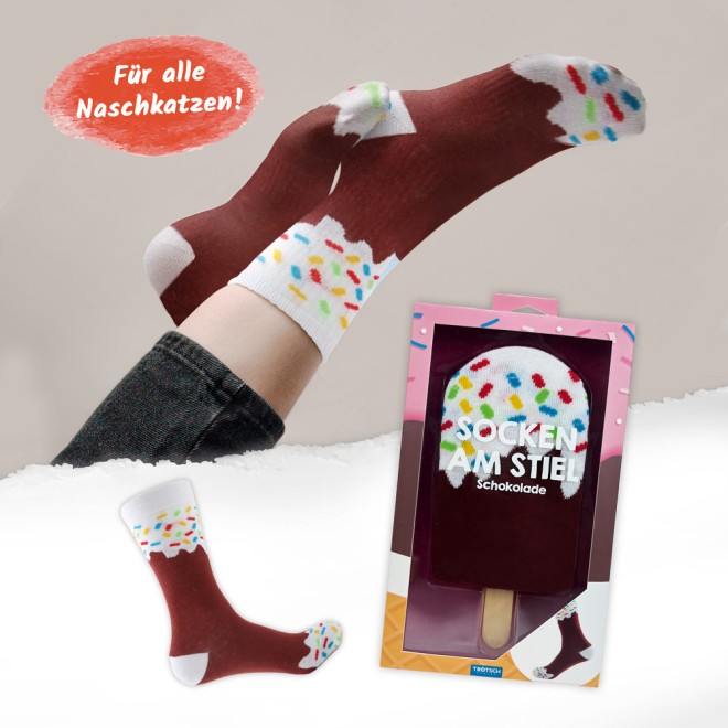 Socken am Stiel -Schokolade-