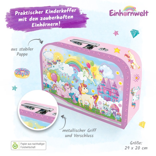 Kinderkoffer groß "Einhornwelt"