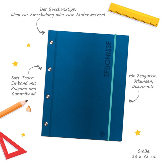 Zeugnismappe BLAU
