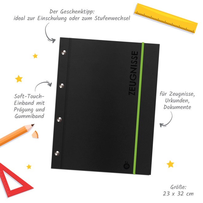 Zeugnismappe SCHWARZ