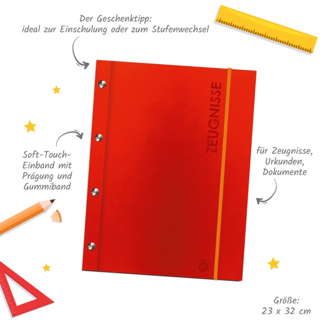 Zeugnismappe ROT