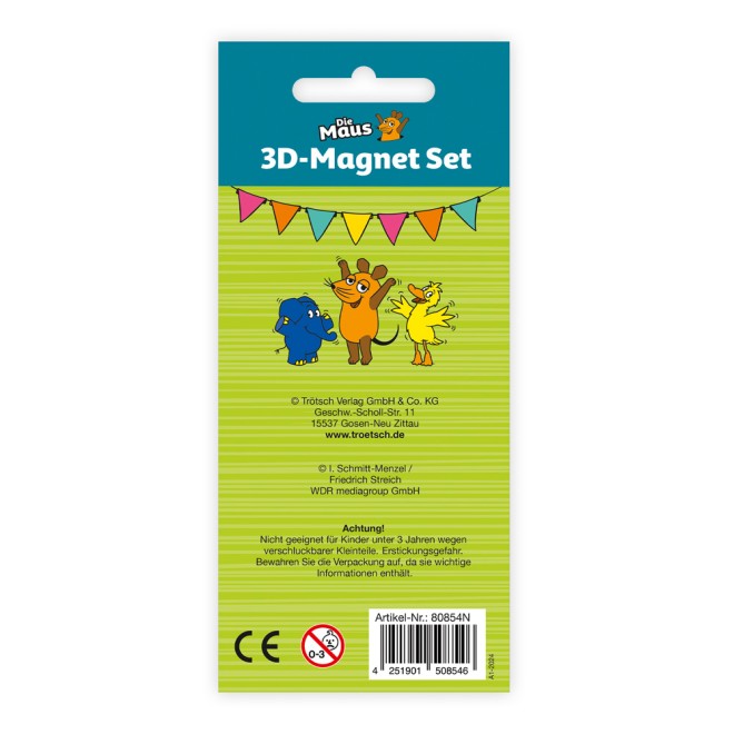 Die Maus 3er Set Magnete "Drei Freunde"