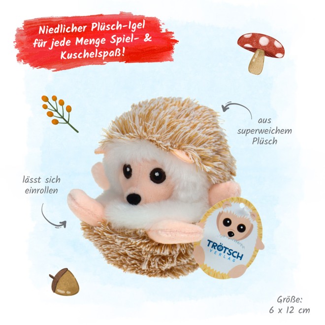 Plüschigel beige