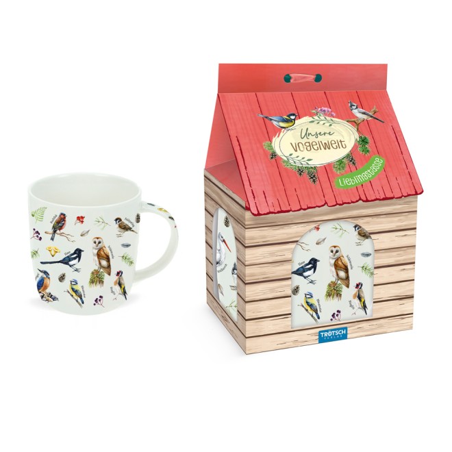 Tasse im Vogelhäuschen "Unsere Vogelwelt"