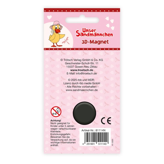 Unser Sandmännchen 3D-Magnet Schnatterinchen