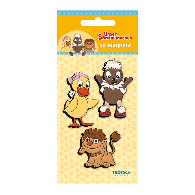 Unser Sandmännchen 3er Set 3D-Magnete Drei Freunde