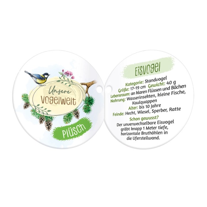 Plüsch Eisvogel 12 cm
