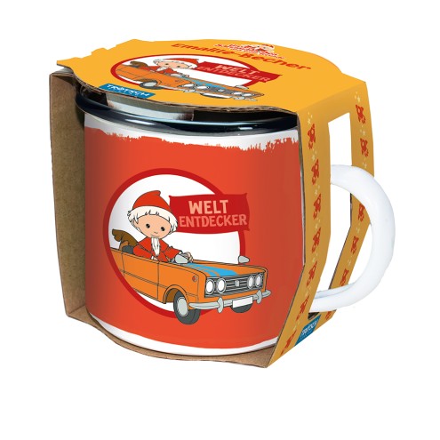 UNSER SANDMÄNNCHEN Emaillebecher "Sandmann Weltentdecker"