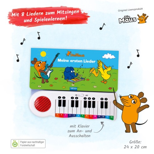 DIE MAUS Klavierbuch "Meine ersten Lieder"