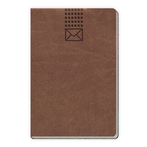 Adressbuch Soft braun mini