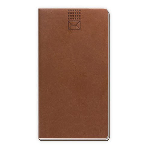 Adressbuch Soft braun slim