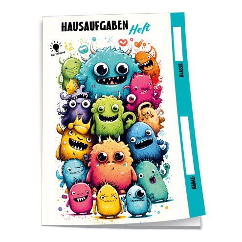 Hausaufgabenheft für Schlaue Monster
