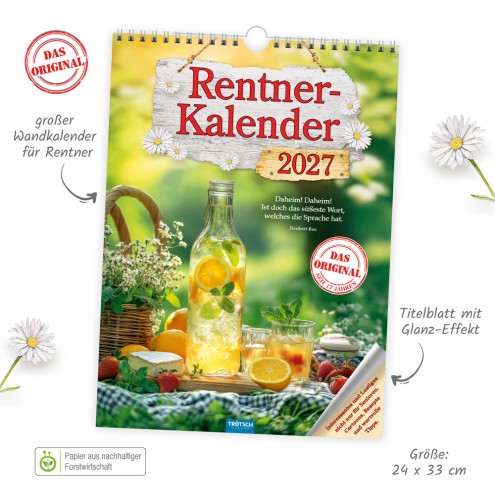 Classickalender Rentnerkalender 2027