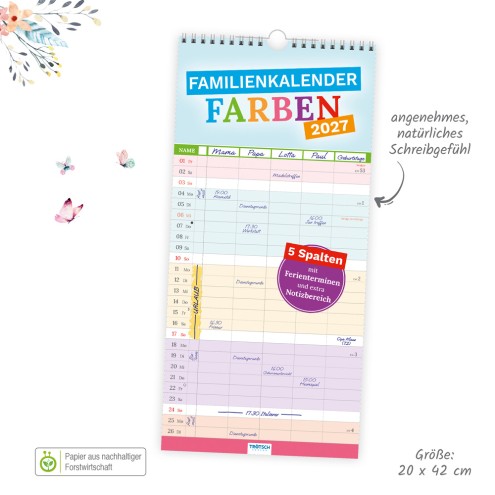 Familienkalender Farben 2027