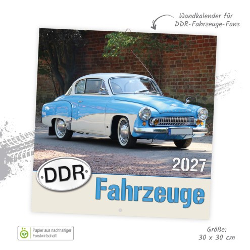Broschürenkalender DDR Fahrzeuge 2027