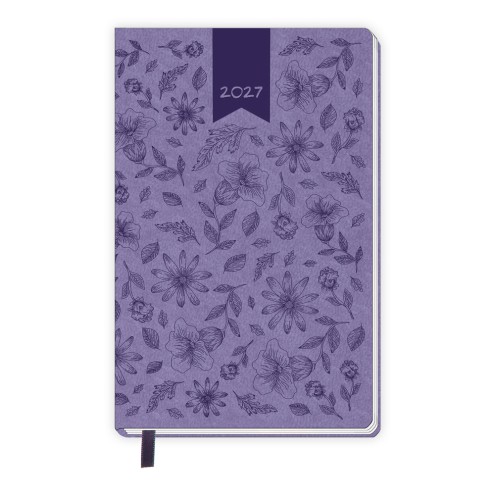 Taschenkalender A6 Soft Touch Blumen 2027