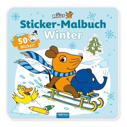 Die Maus Stickermalbuch Winter Malbuch mit Stickern | Ab 4 Jahren
