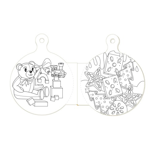 Malbuch Weihnachts-Malbuch Kugelform