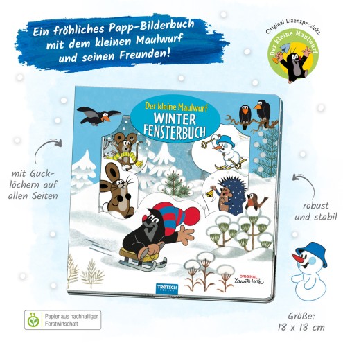 DER KLEINE MAULWURF Fensterbuch Winter
