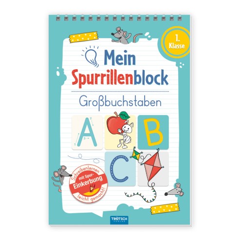 Spurrillenblock Großbuchstaben