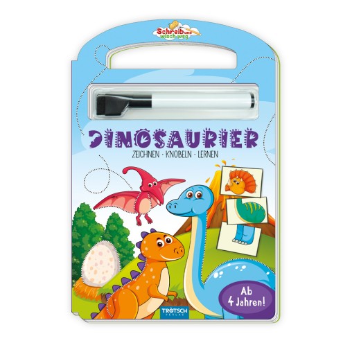 Schreib und wisch weg "Dinosaurier" mit Stift