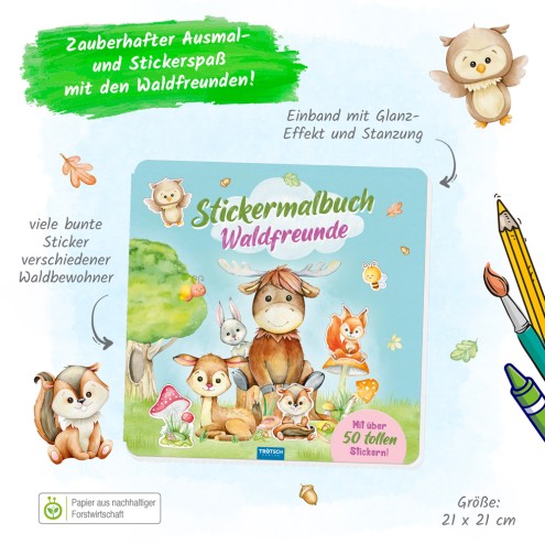 Stickermalbuch "Waldfreunde"