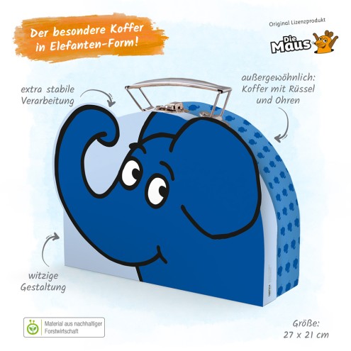 DIE MAUS Koffer formgestanzt "Elefant"
