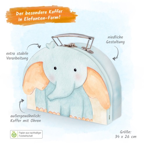 Koffer "Elefant" formgestanzt groß