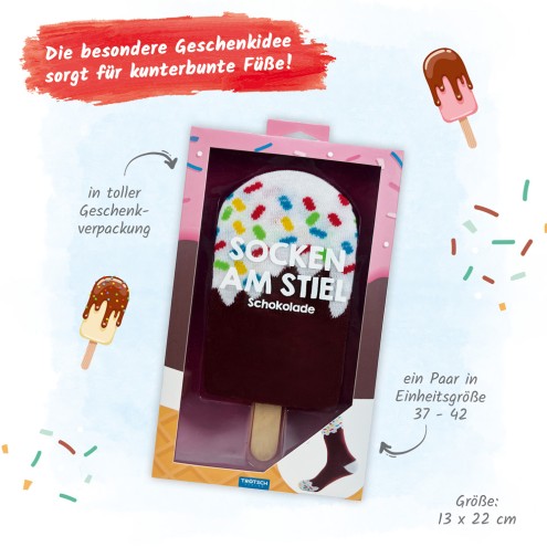 Socken am Stiel -Schokolade-